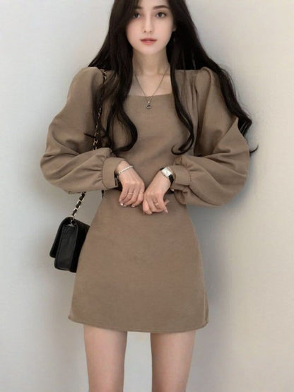 AMILA | Off-the-Shoulder Cashmere Dress – Effortless Chic