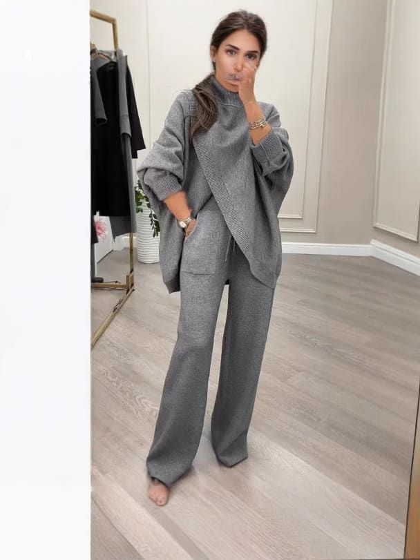 Oversized Two-Piece Sweater and Pants Set