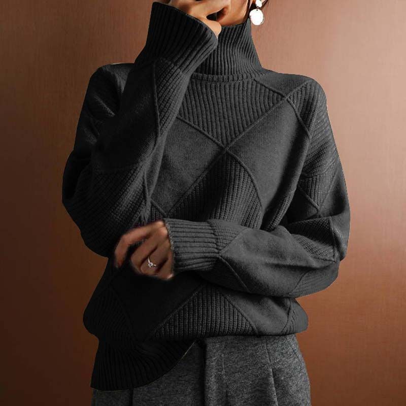 AMÉLIE | Cozy Textured Turtleneck Sweater