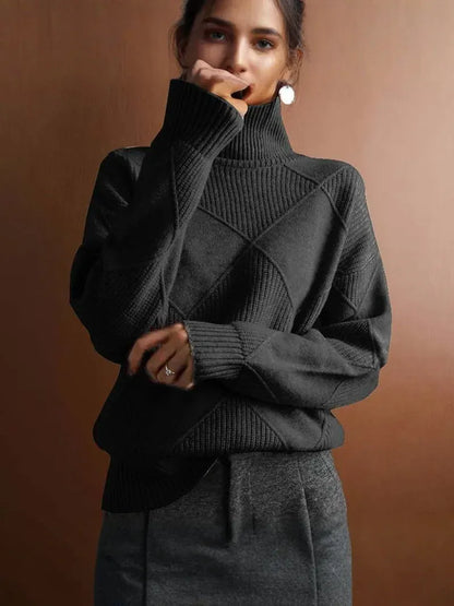 AMÉLIE | Cozy Textured Turtleneck Sweater