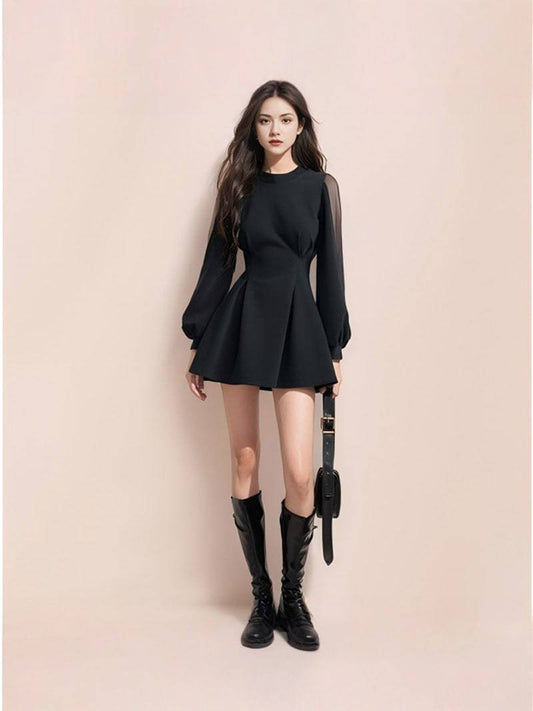 NIEN | Short Black Dress – Effortless Style for Autumn