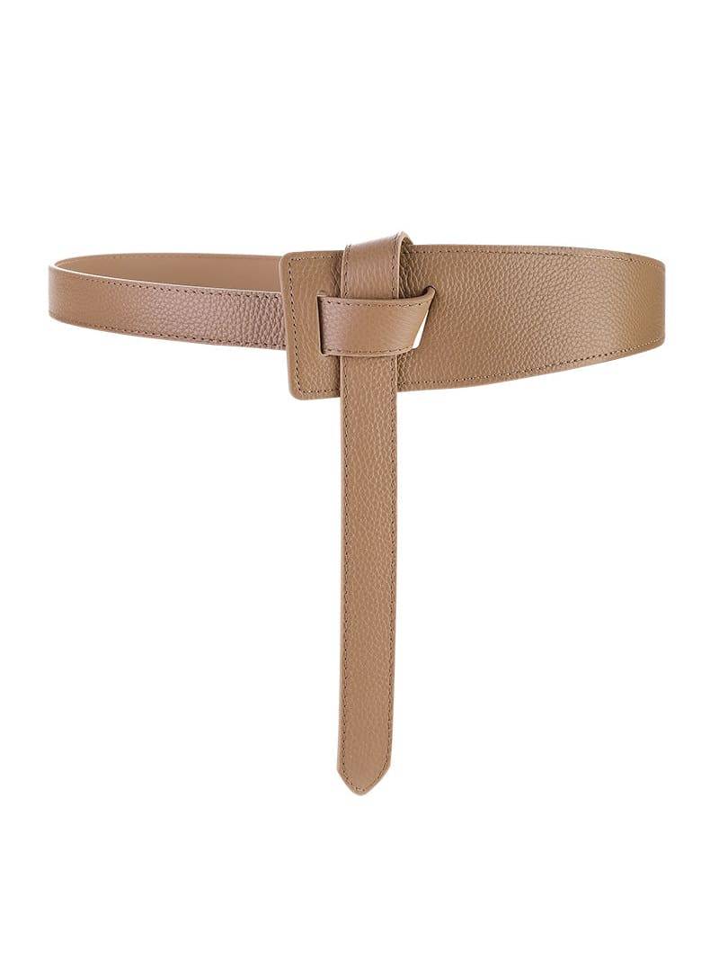 Haut authentique en cuir à double nœud