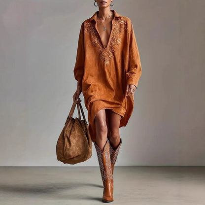 AURÉLIANE | Vintage Bohemian Embroidered Dress