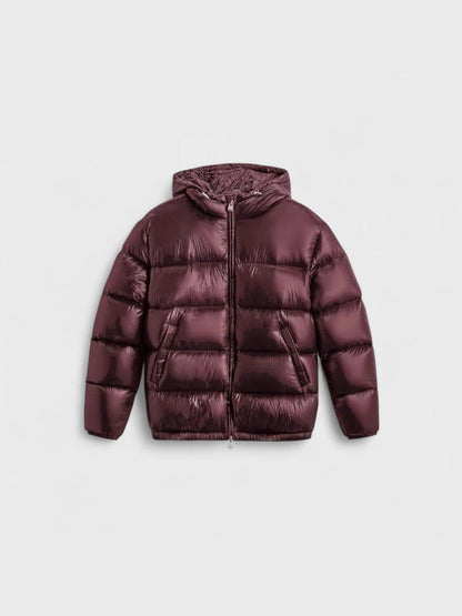 STEP | Sleek Short Shiny Down Jacket