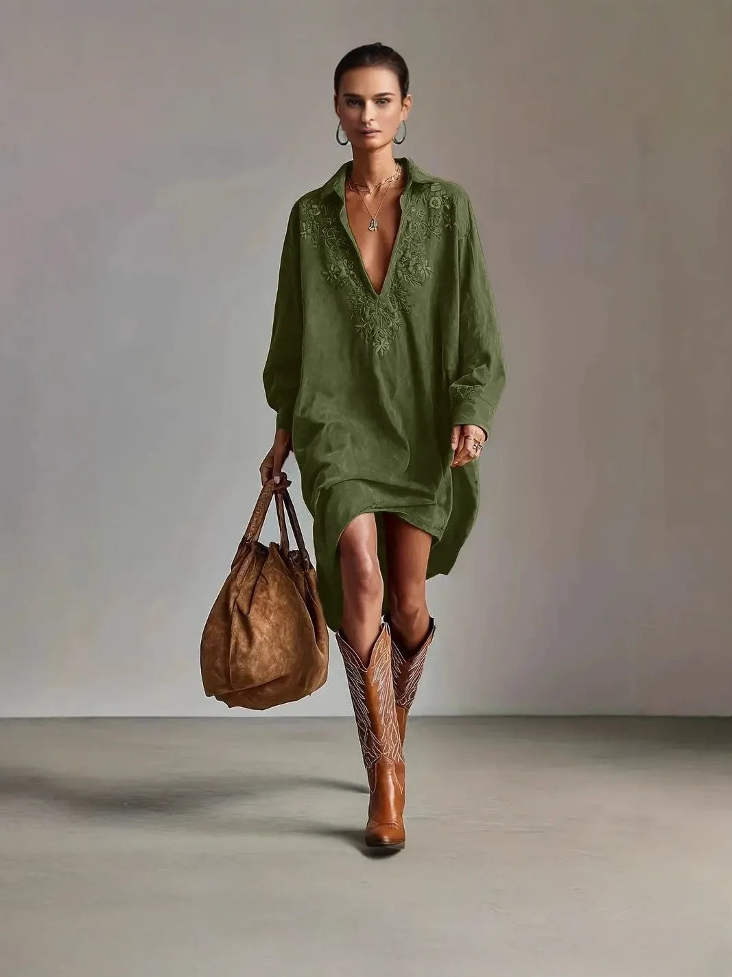 AURÉLIANE | Vintage Bohemian Embroidered Dress