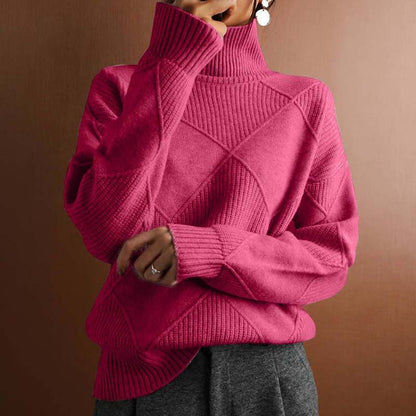 AMÉLIE | Cozy Textured Turtleneck Sweater
