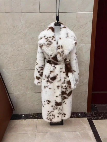 CHLOÉ | Stylish Patchwork Faux Fur Coat