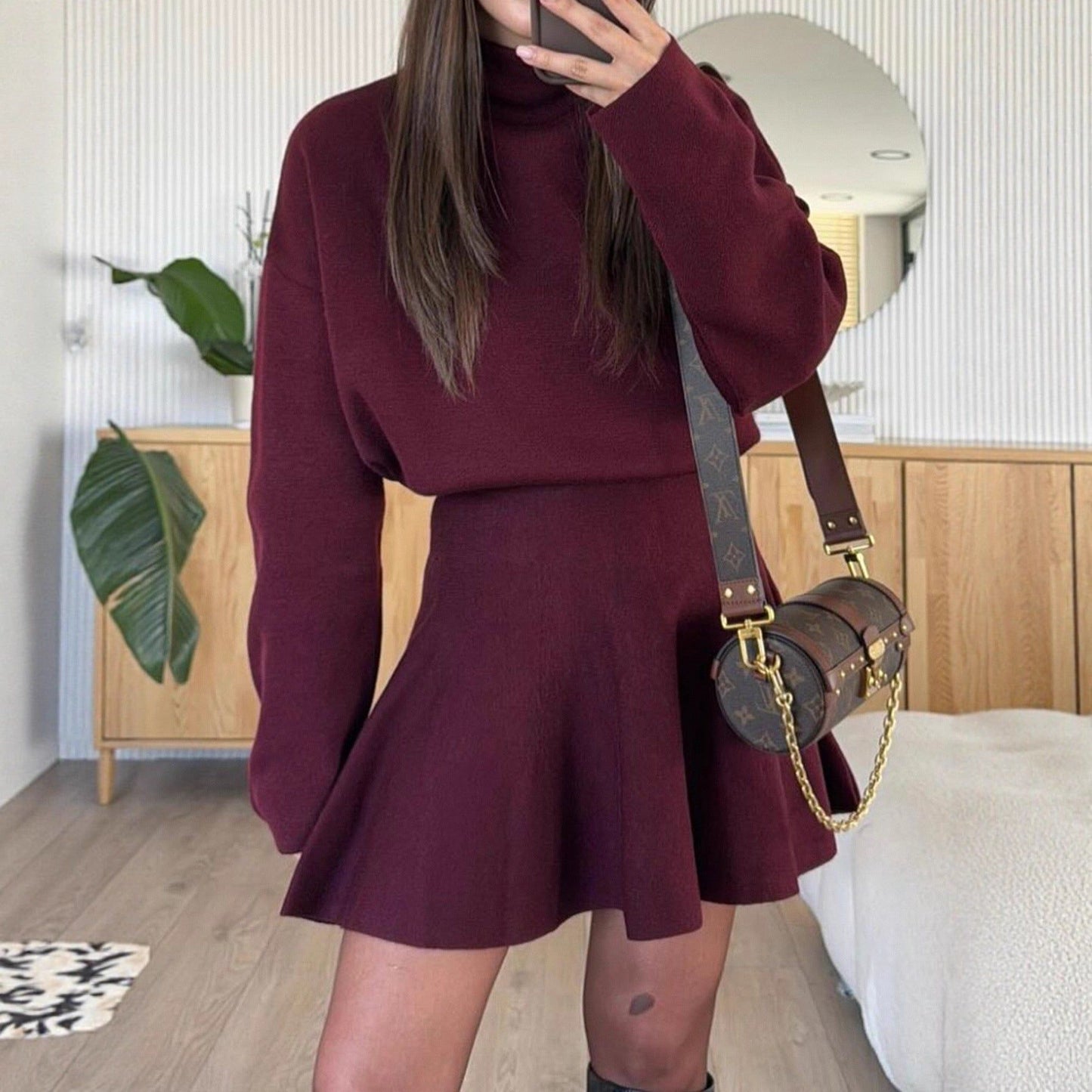 LÉANA | Chic Fitted Skirt and Top Set