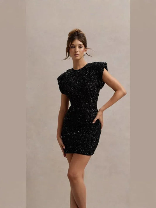 Chic Sequin Evening Dress – Effortless Shine and Elegance