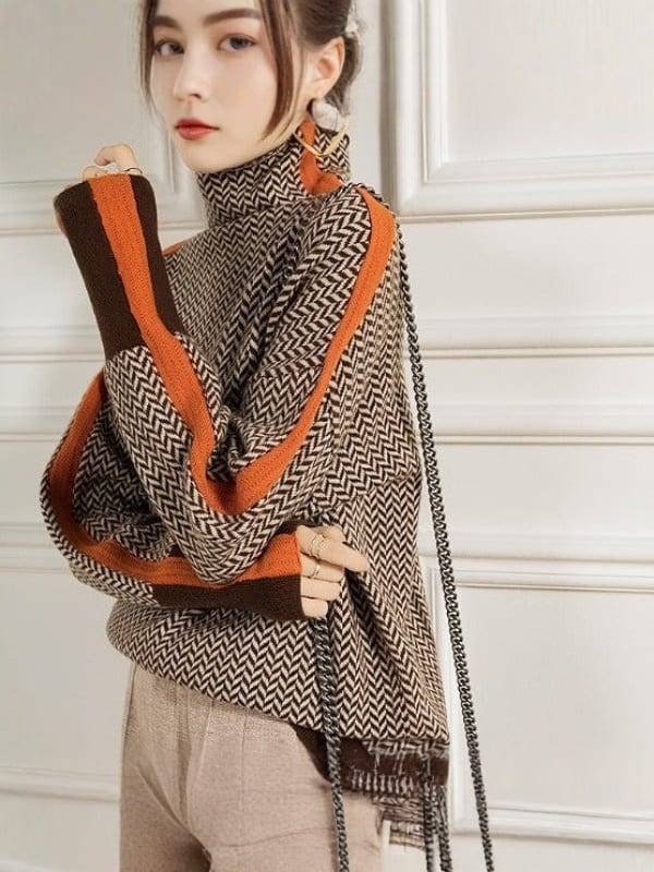 Marike Striped Winter Sweater