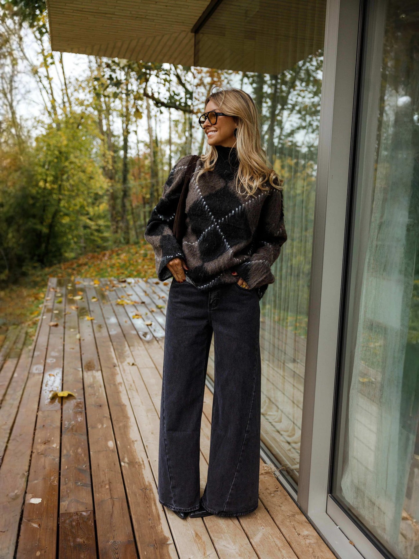 Checkered Soft Sweater