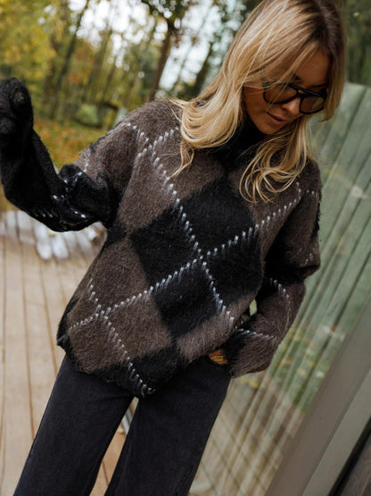 Checkered Soft Sweater