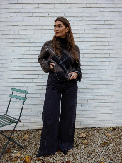 Checkered Soft Sweater