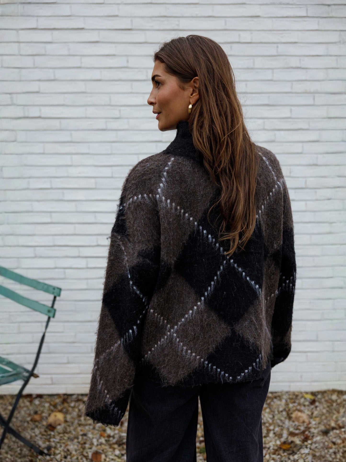 Checkered Soft Sweater