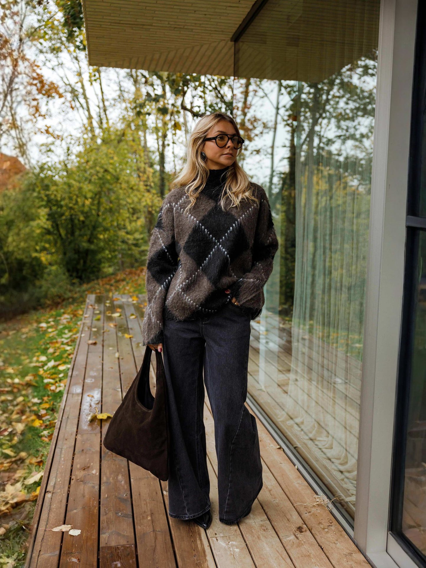 Checkered Soft Sweater