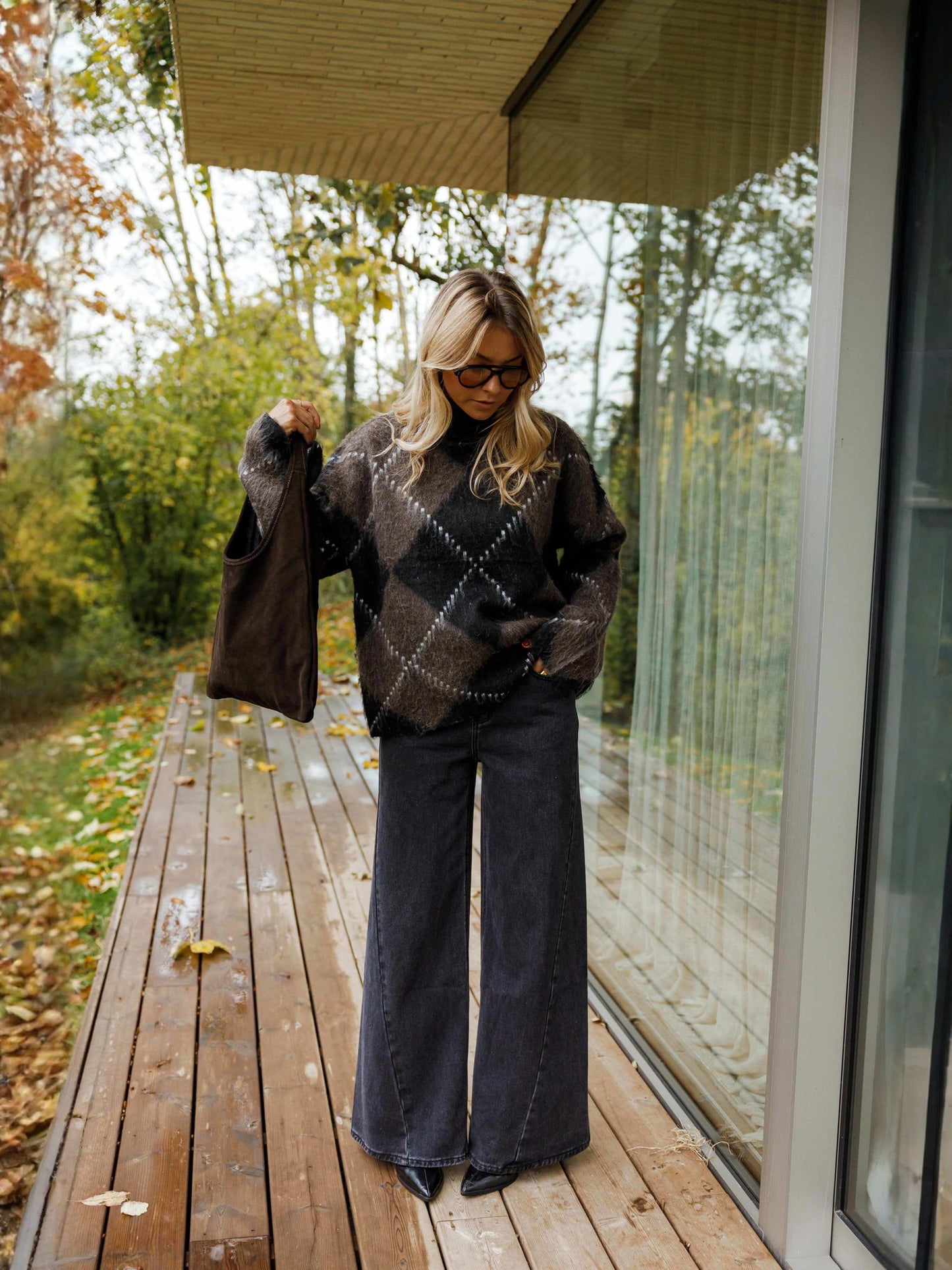 Checkered Soft Sweater