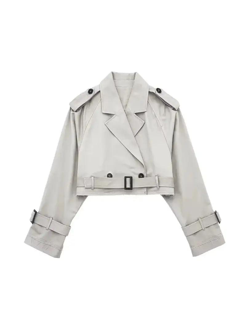 CAROLE | Chic Modern Short Trench Coat