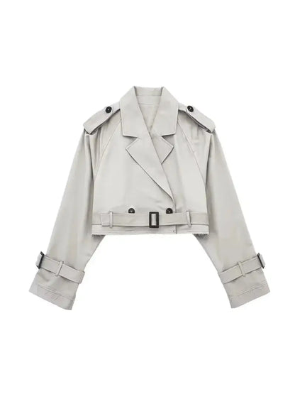 CAROLE | Chic Modern Short Trench Coat