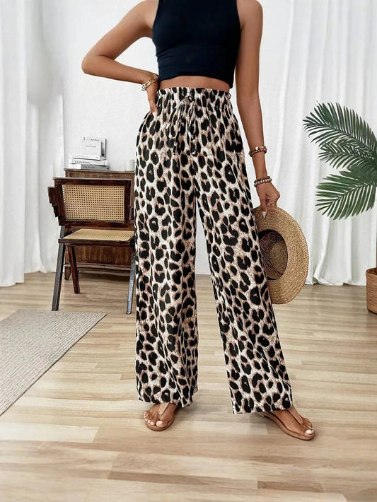 LÉNA | Stylish Leopard Print Trousers