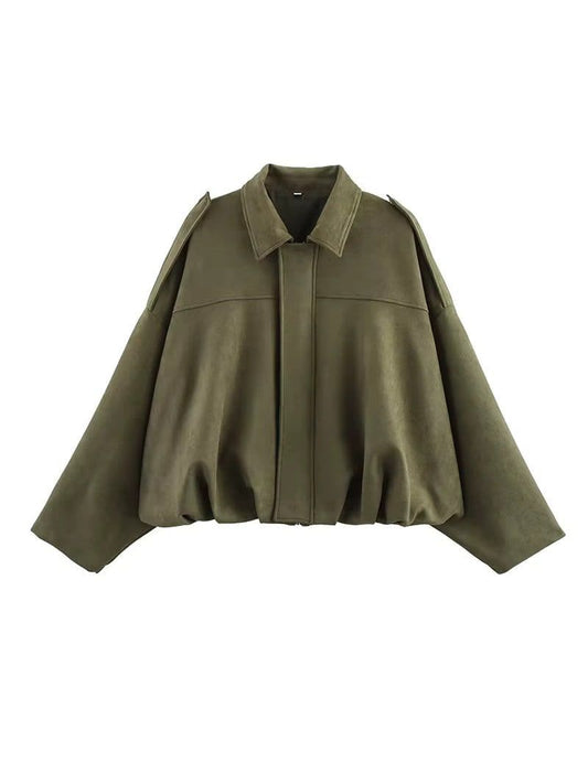 SOLANGE | Chic Short Bomber Jacket