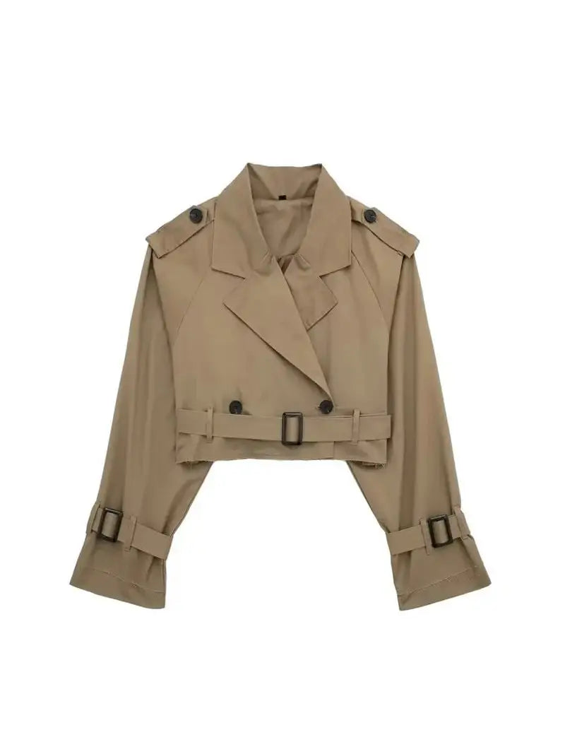 CAROLE | Chic Modern Short Trench Coat