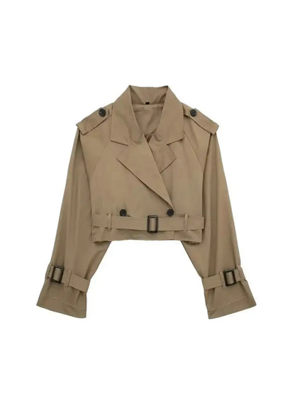 CAROLE | Chic Modern Short Trench Coat