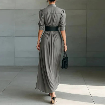 Belted Long Shirt Dress