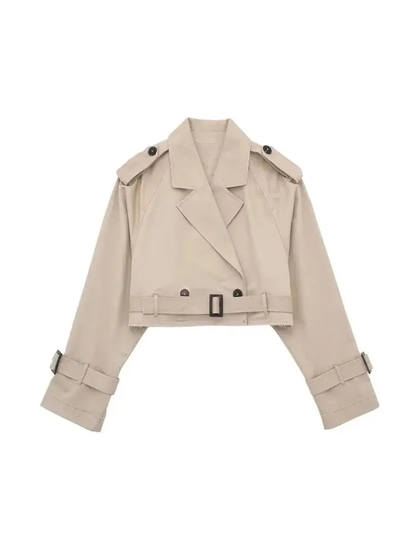 CAROLE | Chic Modern Short Trench Coat