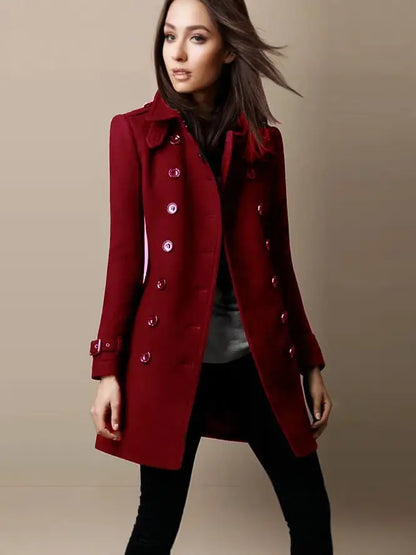 CINTIA | Chic Faux Leather Coat