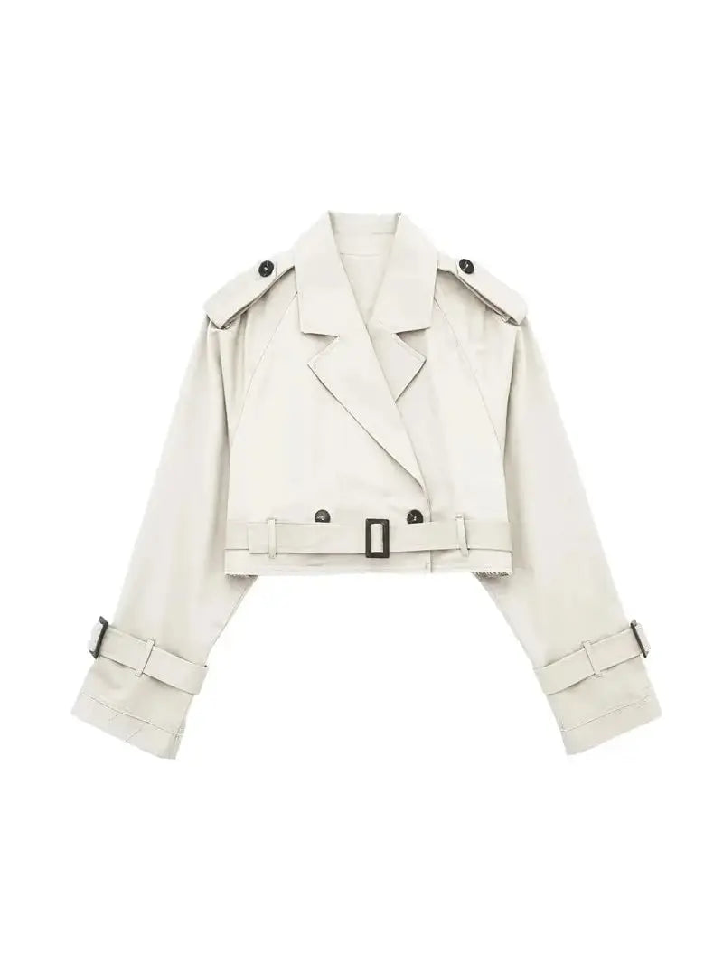 CAROLE | Chic Modern Short Trench Coat