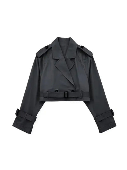 CAROLE | Chic Modern Short Trench Coat