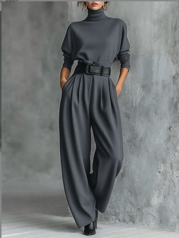 JULIET | Turtleneck Sweater and Straight-Leg Pants Set