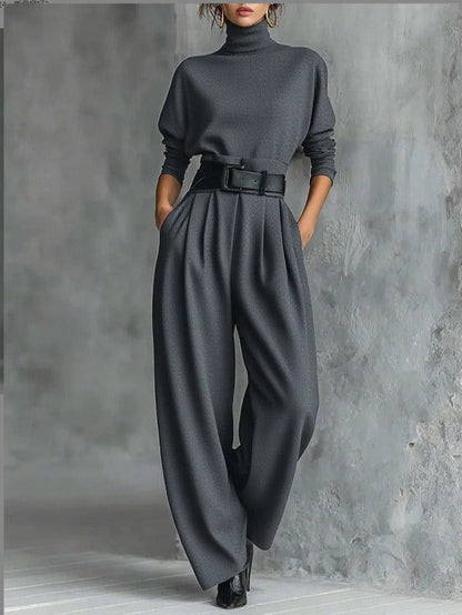 JULIET | Turtleneck Sweater and Straight-Leg Pants Set