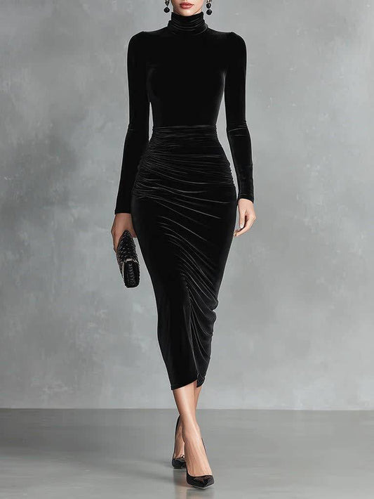 NERIS | Chic Long Sleeve Evening Gown