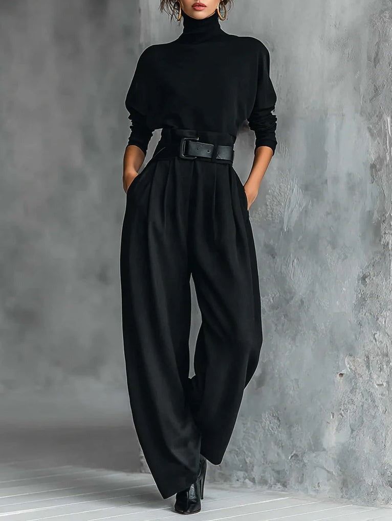 JULIET | Turtleneck Sweater and Straight-Leg Pants Set