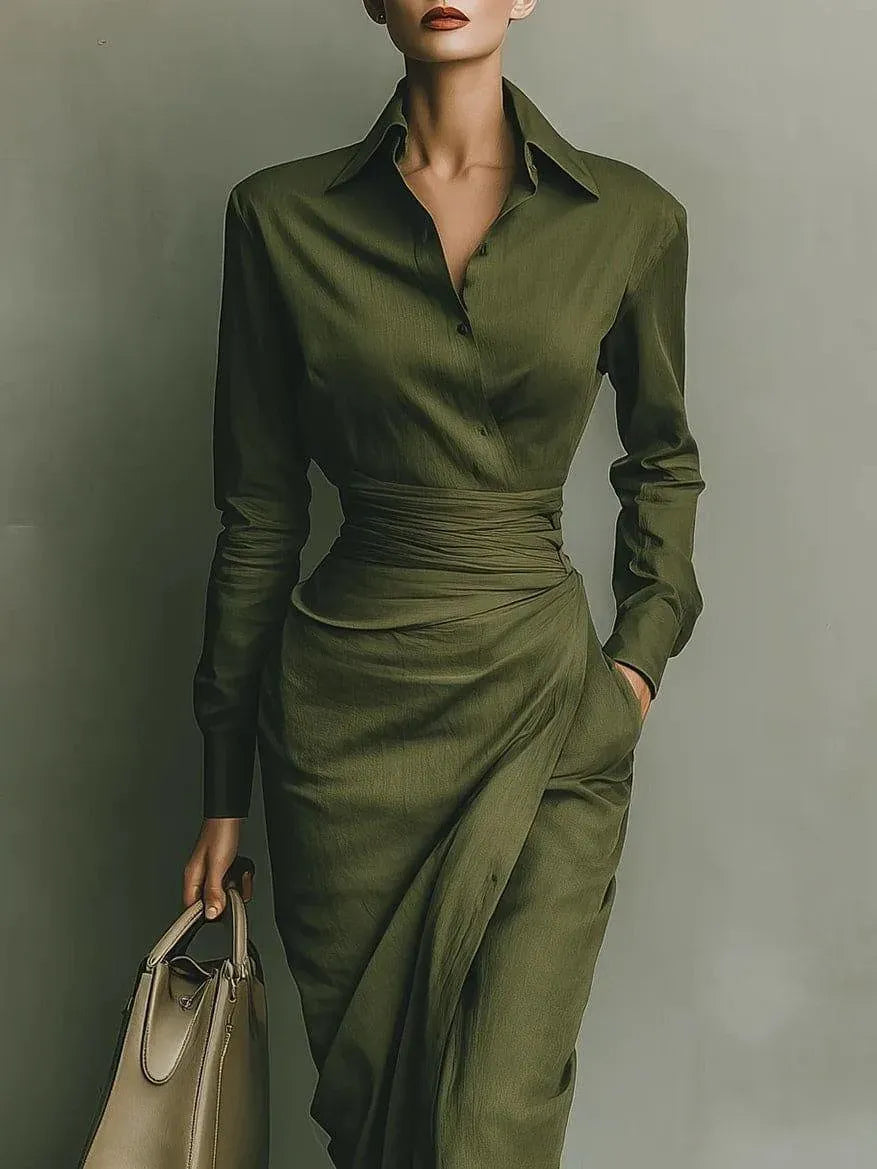 Elegant Fitted Wrap Dress
