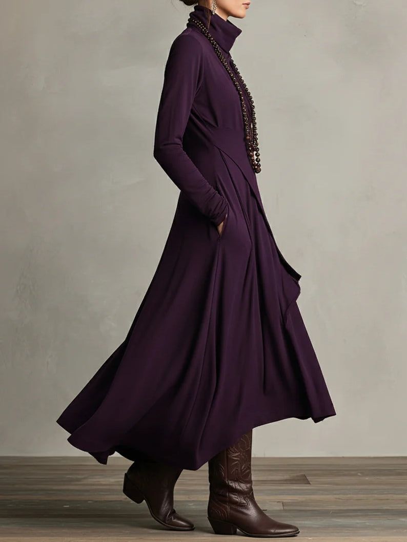 NOÉMIE | Purple Rayon Long Dress