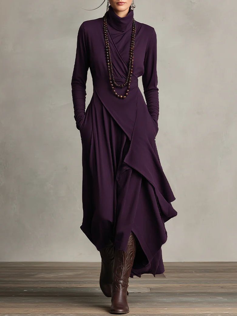 NOÉMIE | Purple Rayon Long Dress