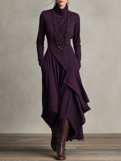 NOÉMIE | Purple Rayon Long Dress