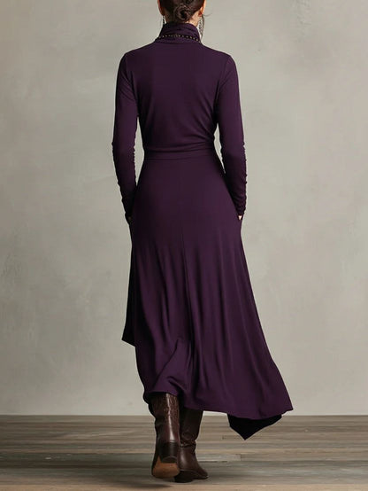 NOÉMIE | Purple Rayon Long Dress