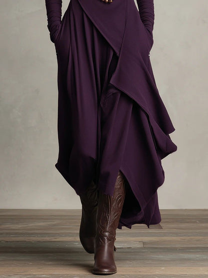 NOÉMIE | Purple Rayon Long Dress