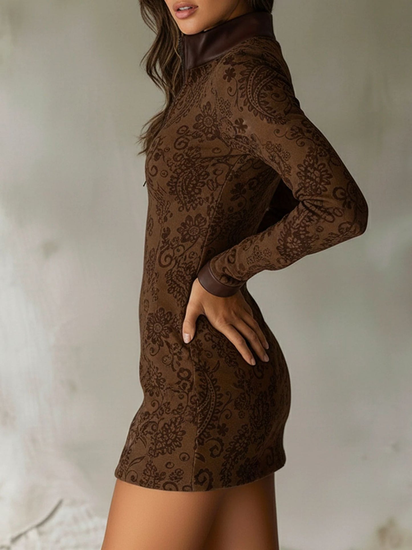 Floral Jacquard Dress