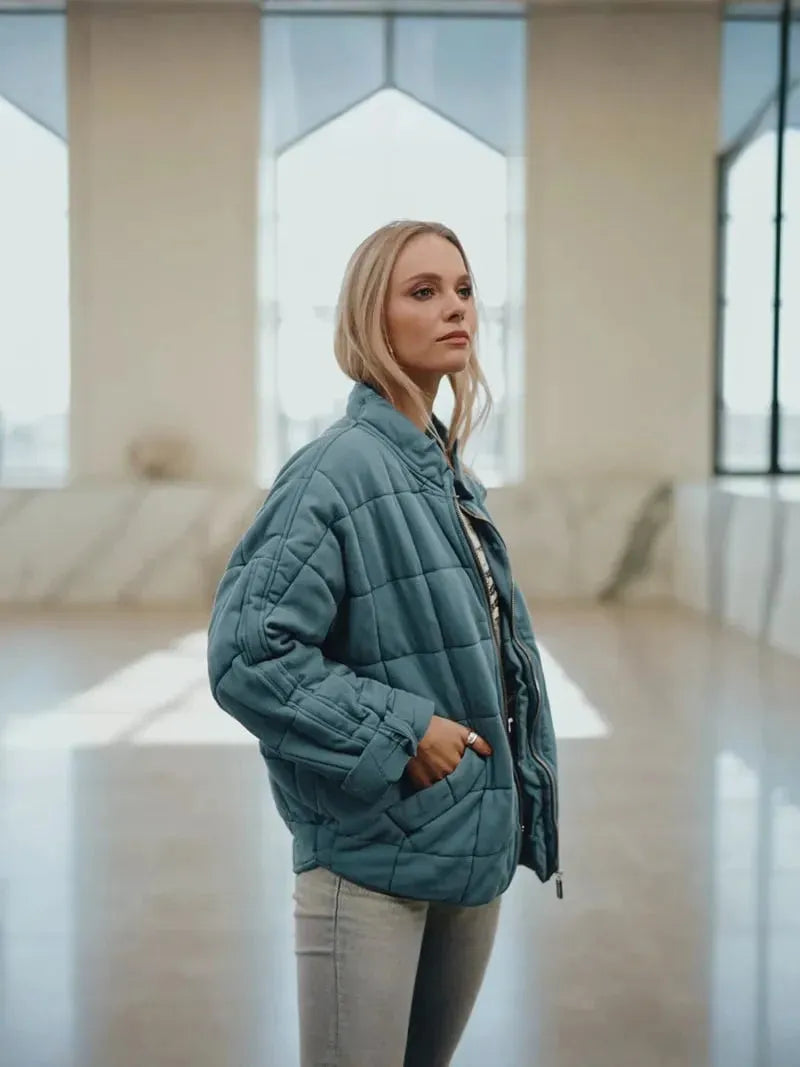 CAPUCINE | High-Collar Short Puffer Jacket