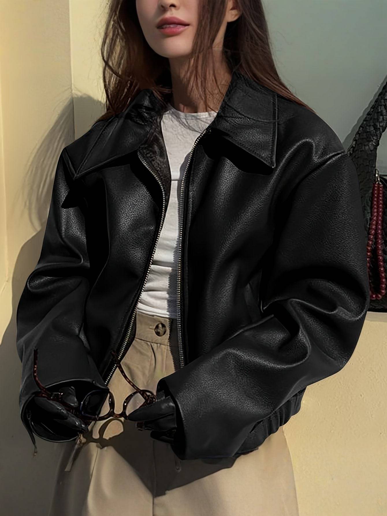 ANNETTE | Chic Vegan Leather Jacket