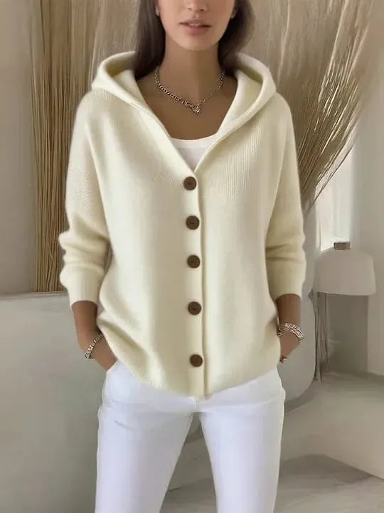 CLARA | Classic Button-Up Cotton Sweater