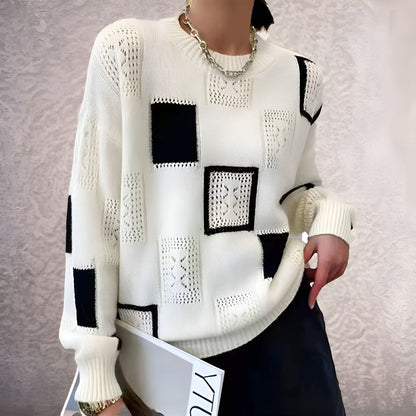 BRITT | Geometric Knit Sweater