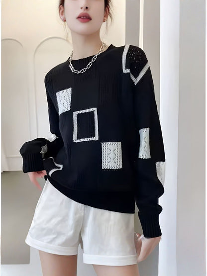 BRITT | Geometric Knit Sweater