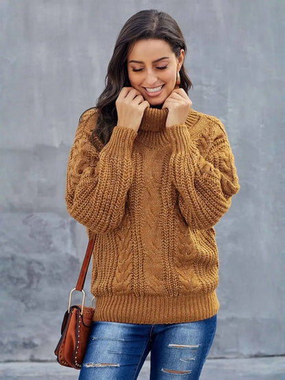 Women's Cozy Oversized Cable Knit Sweater