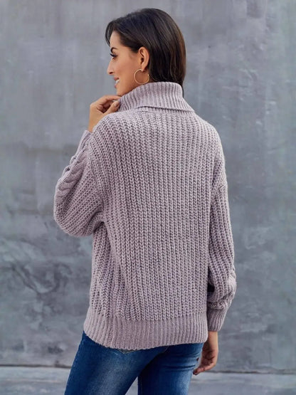 Women's Cozy Oversized Cable Knit Sweater
