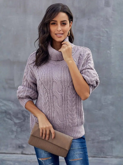 Women's Cozy Oversized Cable Knit Sweater